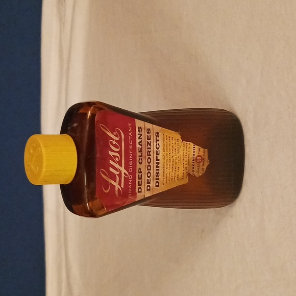 Lysol Other Vintage Amber Color Lysol Bottle Only No Contents In